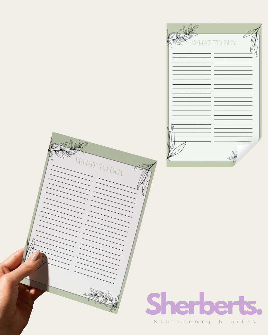 Green A6 ‘what to buy’ shopping list notepad