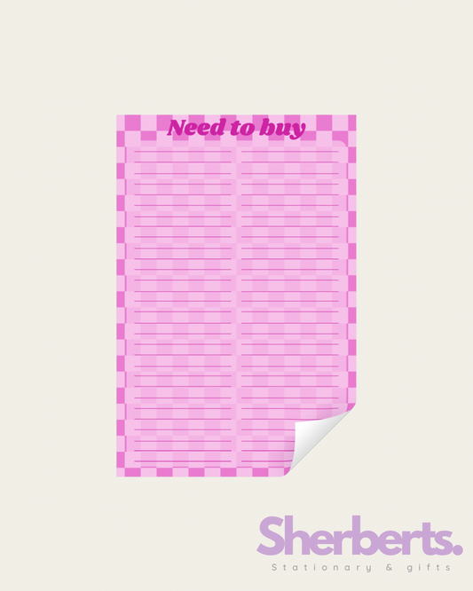 A6 ‘what to buy’ shopping list notepad