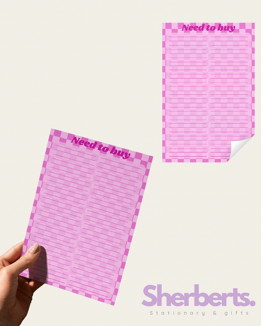 A6 ‘what to buy’ shopping list notepad